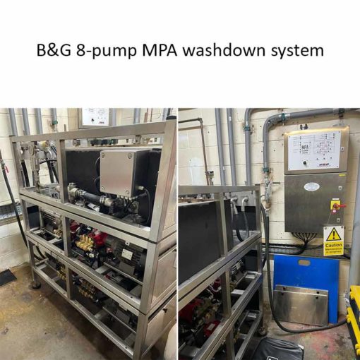 MPA 8-pump washdown system
