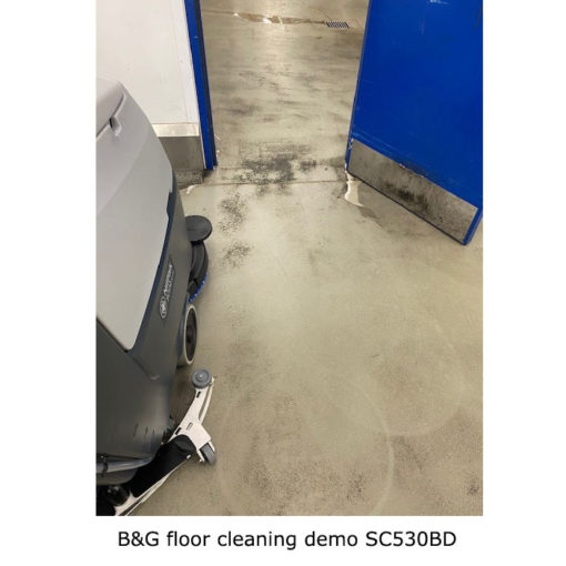 Nilfisk SC530 floor scrubber demo by B&G