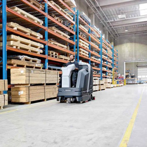 Nilfisk SC6000 scrubber dryer for warehouse cleaning
