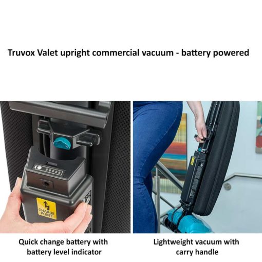 Truvox Valet battery upright vacuum features