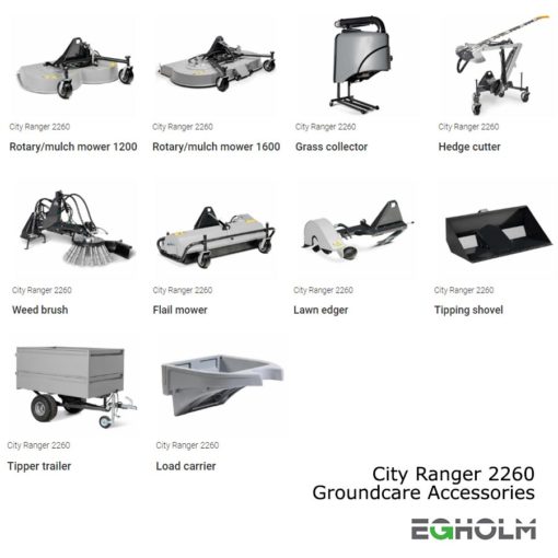 Egholm City Ranger 2260 ground care accessories