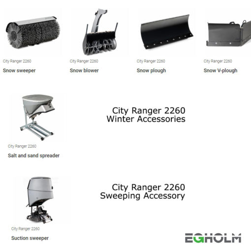 Egholm City Ranger 2260 winter and sweeping accessories