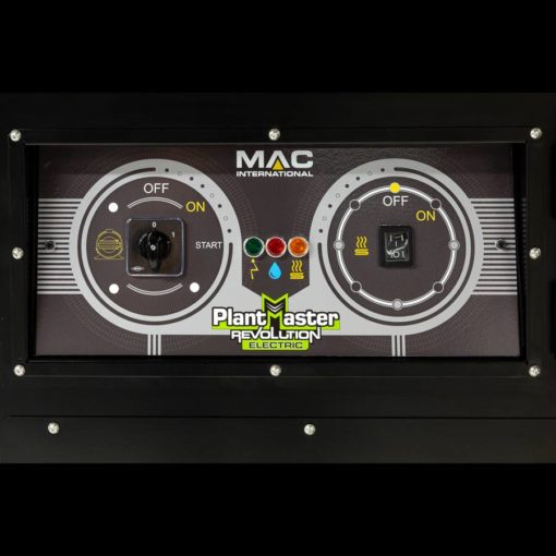 MAC Revolution Electric static pressure washer - control panel