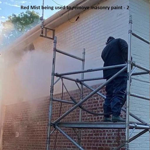 Red Mist steam cleaner - removing masonry paint - 2