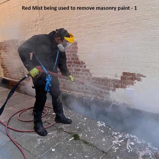 Red Mist steam cleaner - removing masonry paint - 1