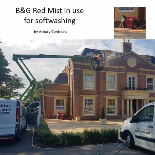 B&G Red Mist in use for softwashing