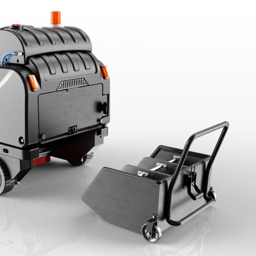 Viper ROS1300 battery powered floor sweeper with hopper